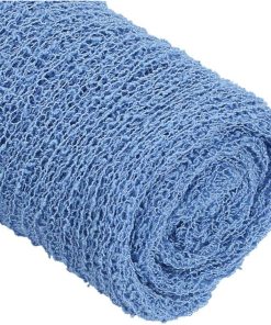 新生児 赤ちゃん ニット コットン 伸縮 ソフトな肌触り お包み おくるみ 45x155cm( ライトブルー,  45x155cm)