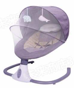 電動スイング ベビーチェア ロッキングチェア 電動バウンサー ベビーラック メロディー内蔵 揺れる 蚊帳 枕付き リクライニング機能