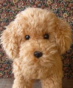 ニニアンドキノ ぬいぐるみ 犬 リアル トイプードル (アプリコット) 自由にポーズが変えられる 全長約33cm 本物 そっくり ペット