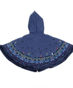 ファミリア familiar /  ポンチョ/ネイビー/ニットケープ サイズ60-90cm 子供用品 中古