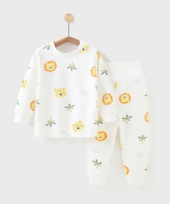 ベビーパジャマ 寝具 長ズボン 子供服 パジャマ 腹巻付き 90 キッズ 綿100 2点 80 ベビー ルームウェア