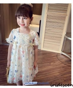 ワンピース キッズワンピース 子供ドレス ホワイト キッズ 女の子 ガールズ プリンセス チュール 無地 半袖 ドレス コンクール ゆったり カジュアル レジャー