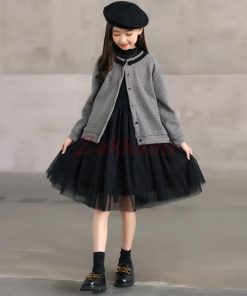 子供服 女の子 ワンピース 2点セット 入学式 入園式 カーディガン キッズ 子ども ガールズ フォーマル 長袖 ふんわり 可愛い 春 秋 冬 120〜165cm